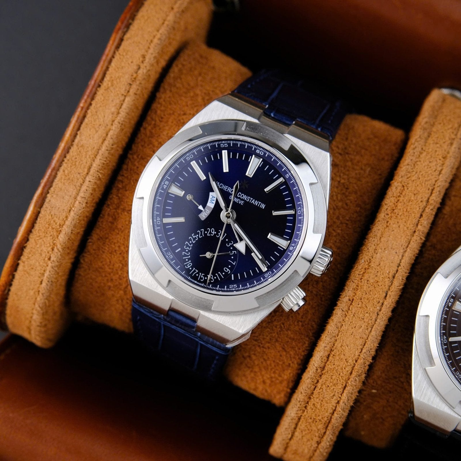 Vacheron Constantin Overseas Dual Time 7900V Watch Blue Dial 41mm