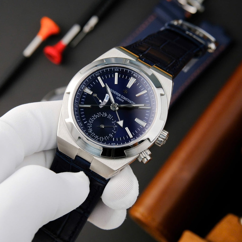 Vacheron Constantin Overseas Dual Time 7900V Watch Blue Dial 41mm