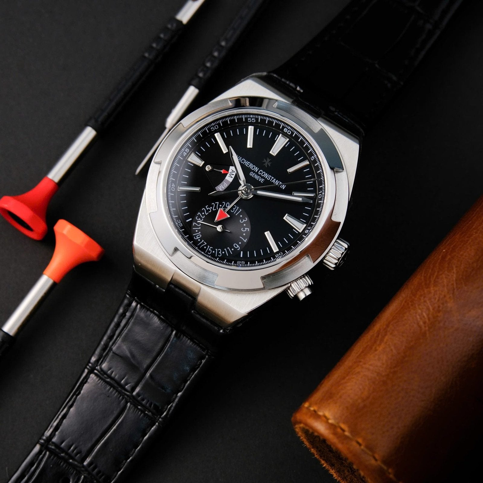 Vacheron Constantin Overseas Dual Time 7900V Watch Black Dial 41mm