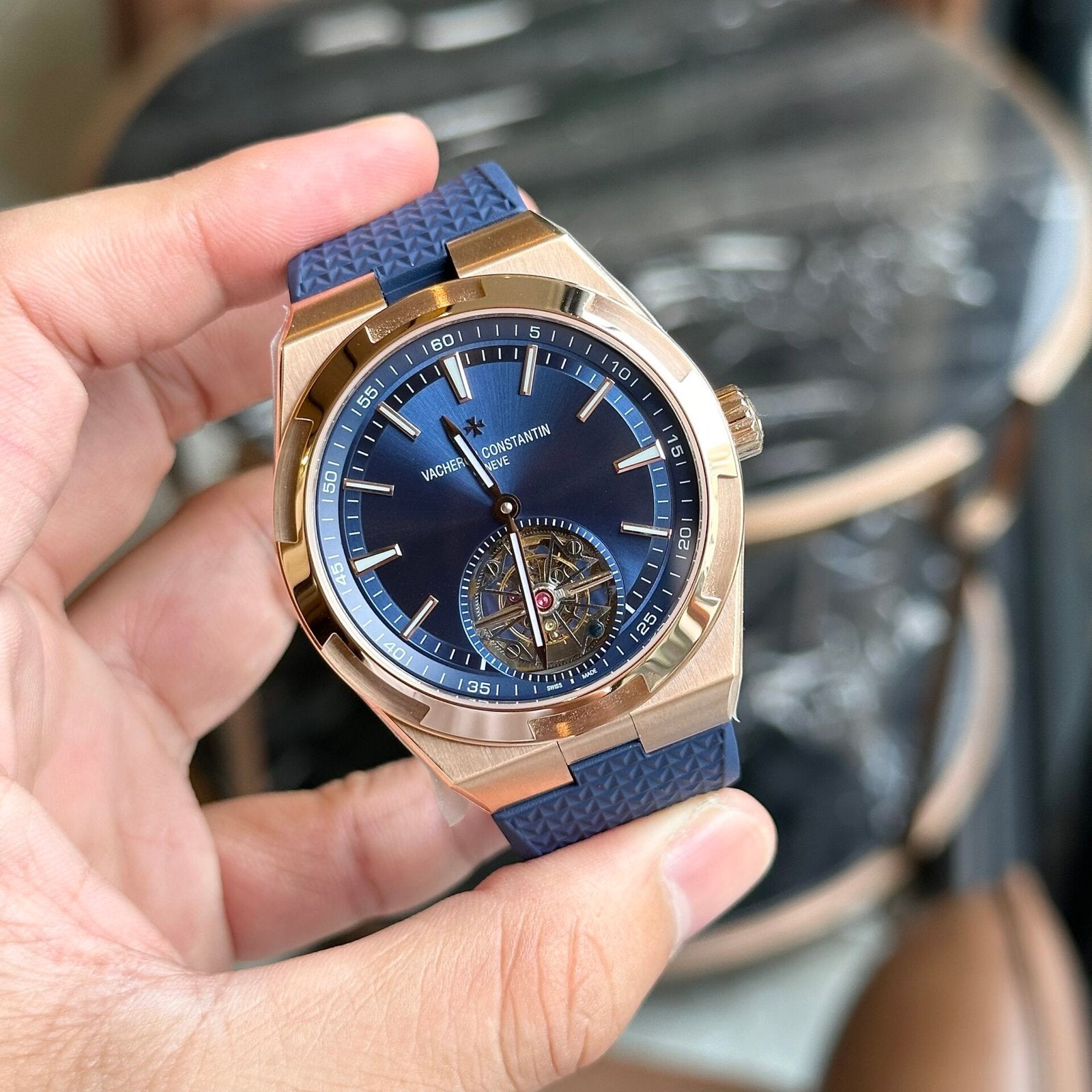 Vacheron Constantin Overseas 6000V Tourbillon Rubber Strap Watch 42.5mm