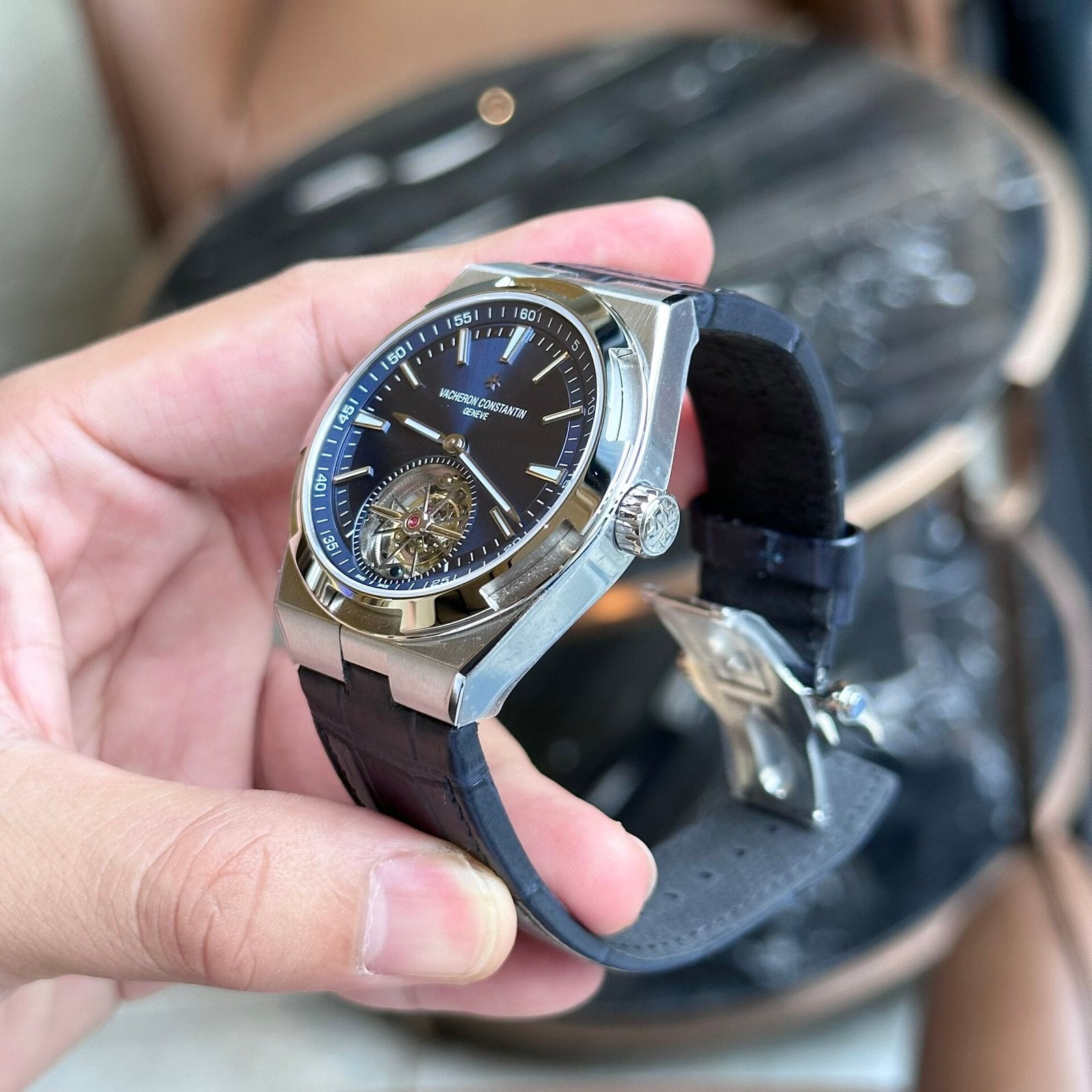 Vacheron Constantin Overseas 6000V Tourbillon Blue Watch 42.5mm