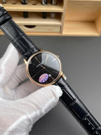Vacheron Constantin Watch Patrimony 85180 Black Dial Leather Strap 40mm