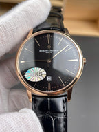 Vacheron Constantin Watch Patrimony 85180 Black Dial Leather Strap 40mm
