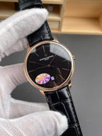 Vacheron Constantin Watch Patrimony 85180 Black Dial Leather Strap 40mm