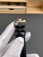 Vacheron Constantin Watch Patrimony 85180 Black Dial Leather Strap 40mm