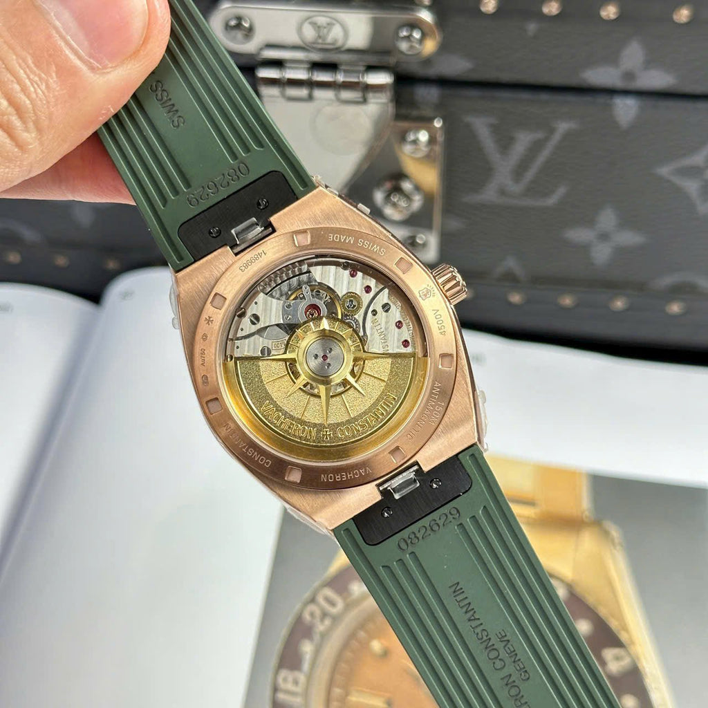 Vacheron Constantin Watch 4500V Green Dial Rubber Strap 41mm