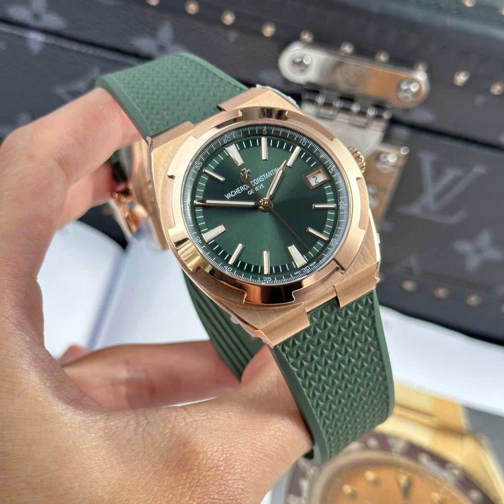 Vacheron Constantin Watch 4500V Green Dial Rubber Strap 41mm