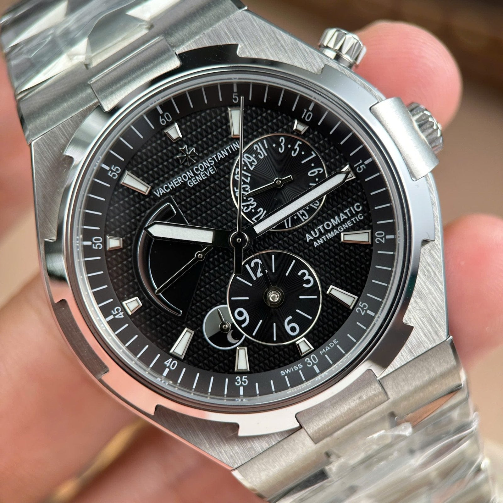 Vacheron Constantin Watch Dual Time 47450 Black Dial 42mm