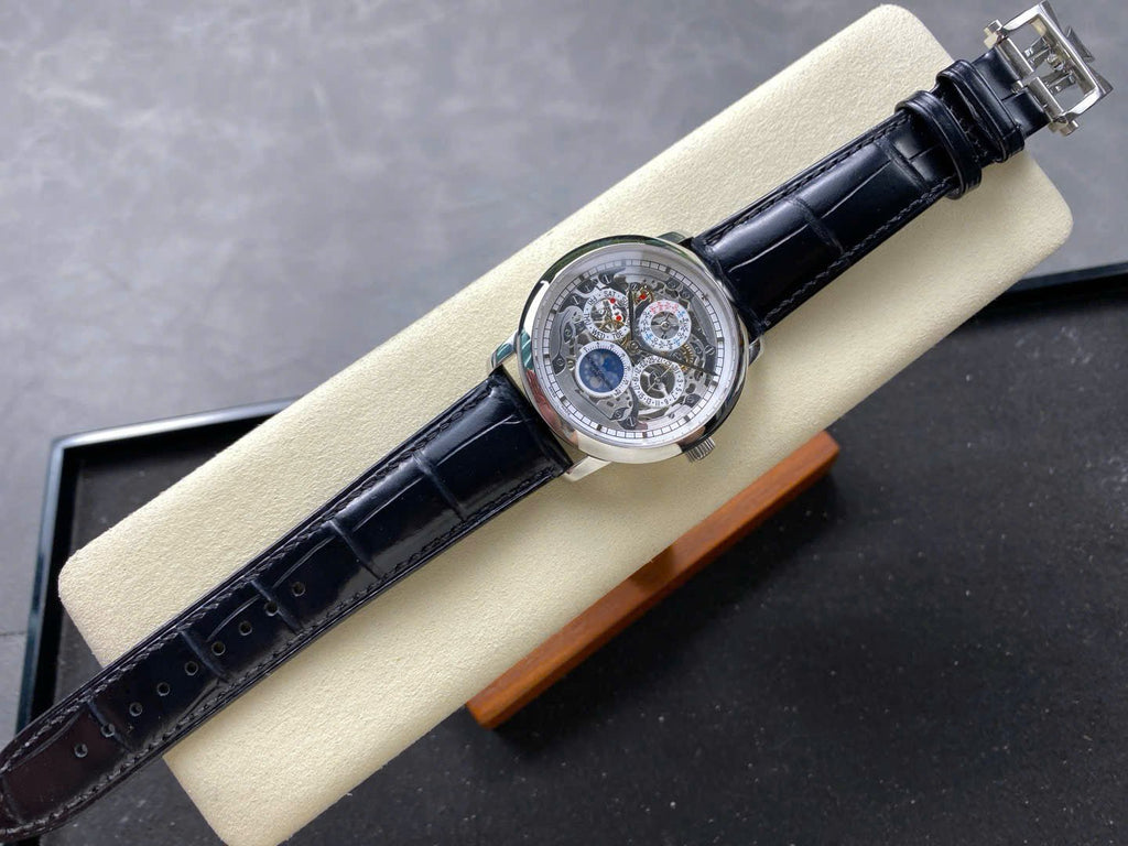 Vacheron Constantin Traditionnelle 43175 Watch Mens Leather Strap 41mm
