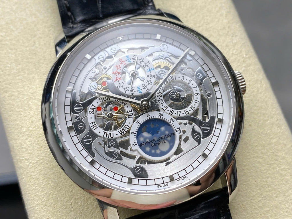 Vacheron Constantin Traditionnelle 43175 Watch Mens Leather Strap 41mm