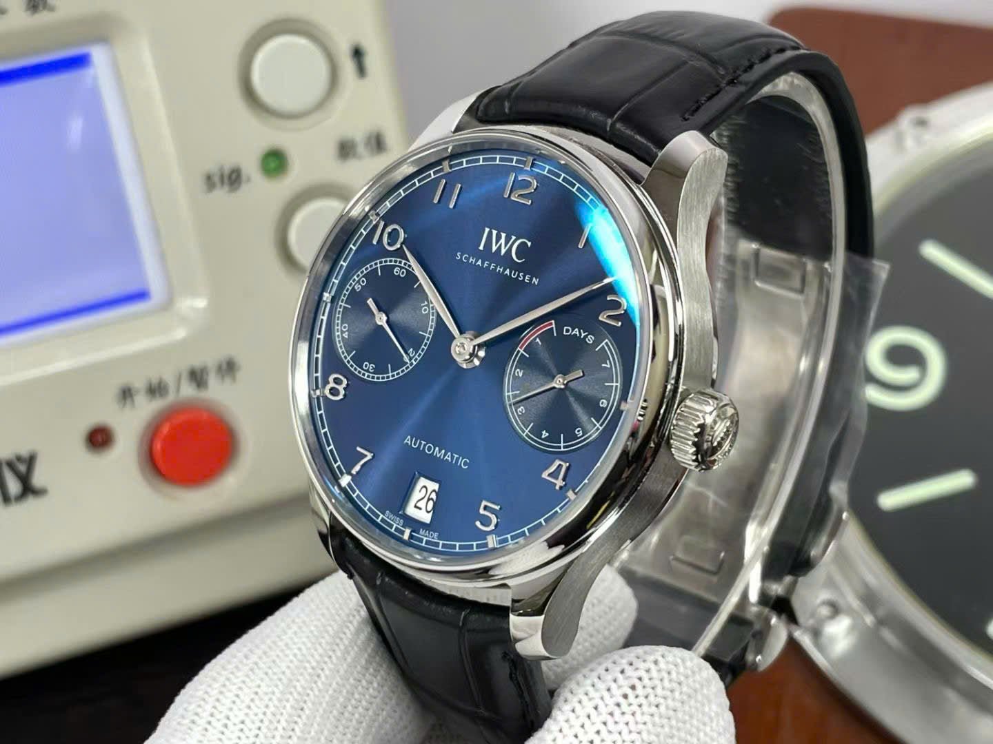 IWC Schaffhausen Watch Portugieser Automatic 5007 Blue Dial Men’s 42mm