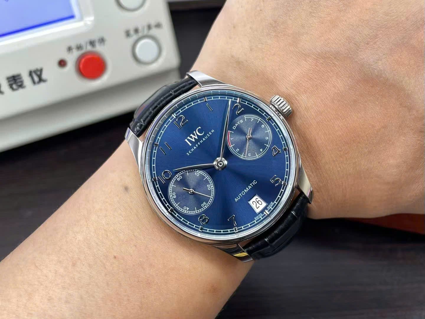 IWC Schaffhausen Watch Portugieser Automatic 5007 Blue Dial Men’s 42mm