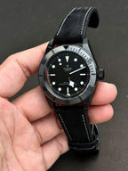 Tudor Black Bay Black Ceramic M79210CNU  Watch Leather Strap 41mm