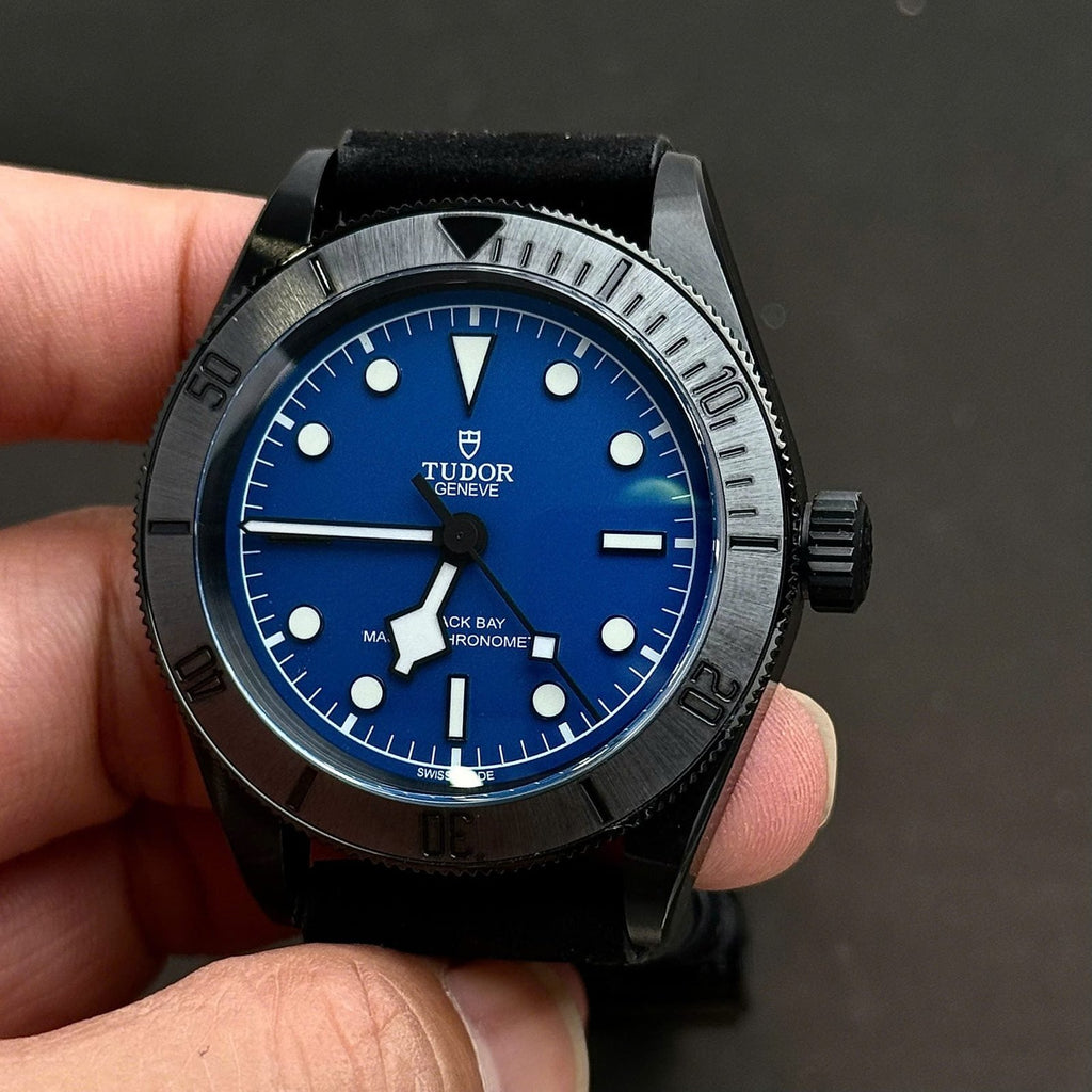 Tudor Black Bay Black Ceramic M79210CNU  Watch Blue Dial 41mm