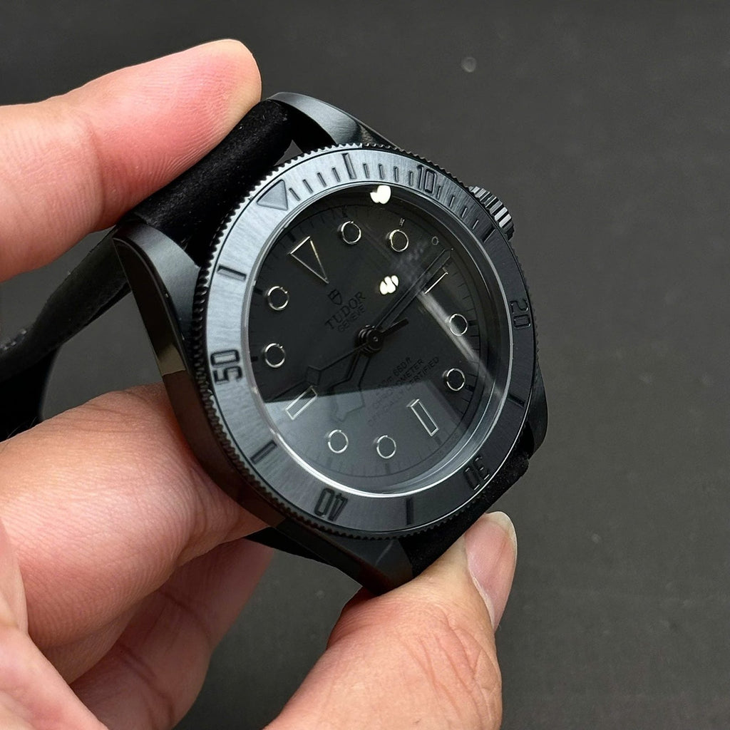 Tudor Black Bay Black Ceramic M79210CNU  Watch Leather Strap 41mm