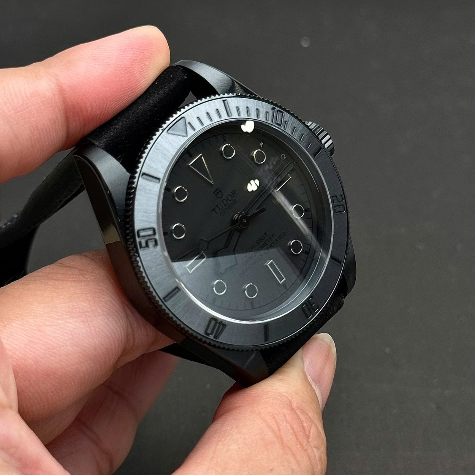 Tudor Black Bay Black Ceramic M79210CNU  Watch Leather Strap 41mm