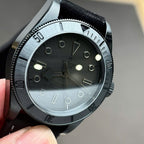 Tudor Black Bay Black Ceramic M79210CNU  Watch Leather Strap 41mm