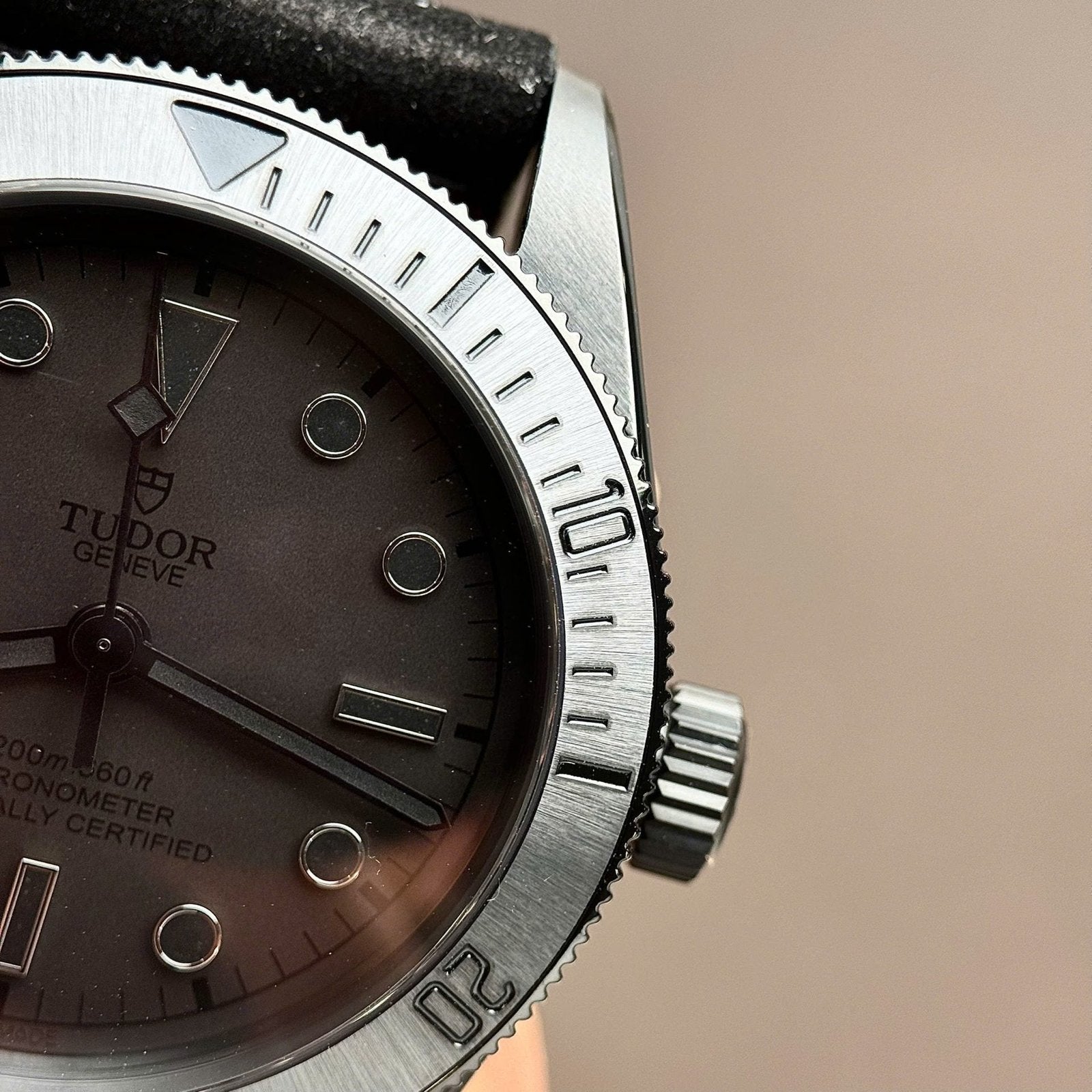 Tudor Black Bay Black Ceramic M79210CNU  Watch Leather Strap 41mm