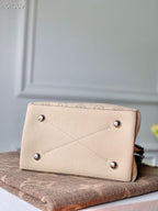 Louis Vuitton Muria Bag 22cm Mahina Calfskin Leather Spring/Summer Collection M55801 Cream
