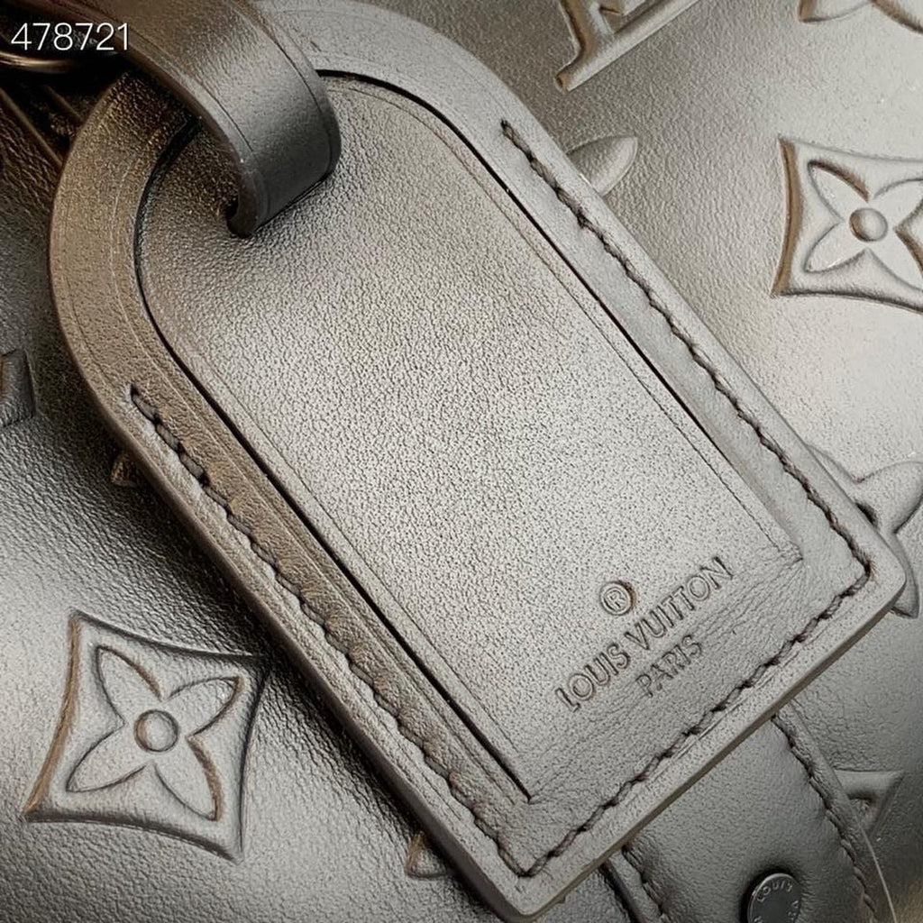 Louis Vuitton Keepall City Bag 28cm Monogram Seal Cowhide Canvas Spring/Summer Collection M57961, Black