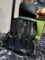 Gucci Embossed Backpack GG Black For Men 41cm / 16.1in