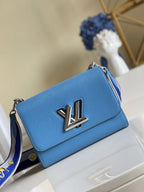 Louis Vuitton Twist MM Bag 23cm Epi Canvas Leather Spring/Summer Collection M57505 Blue
