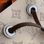 Louis Vuitton Muria Bag 22cm Mahina Calfskin Leather Spring/Summer Collection M55801 Cream