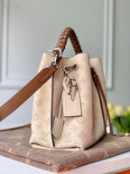 Louis Vuitton Muria Bag 22cm Mahina Calfskin Leather Spring/Summer Collection M55801 Cream
