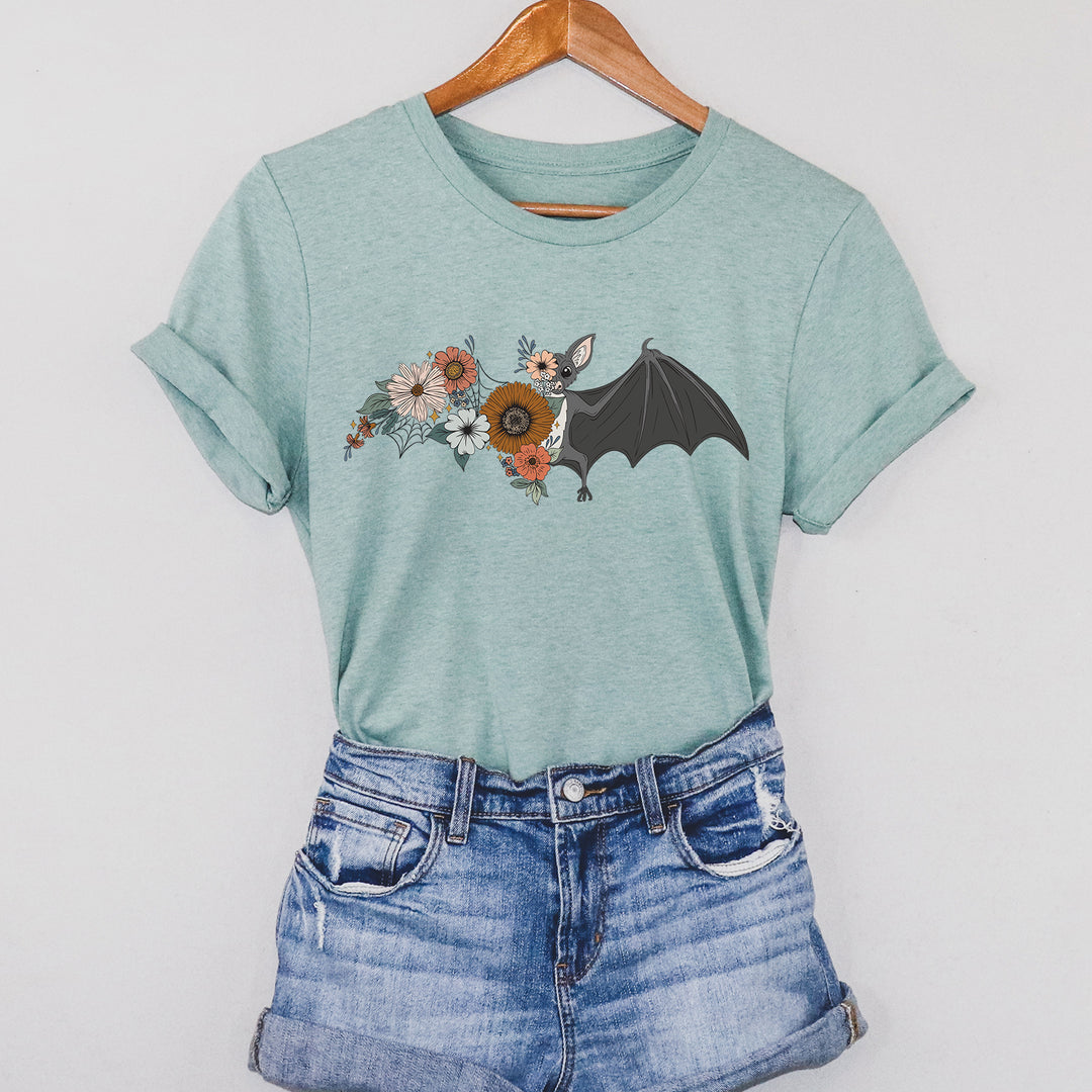 Floral Bat Heather Tee