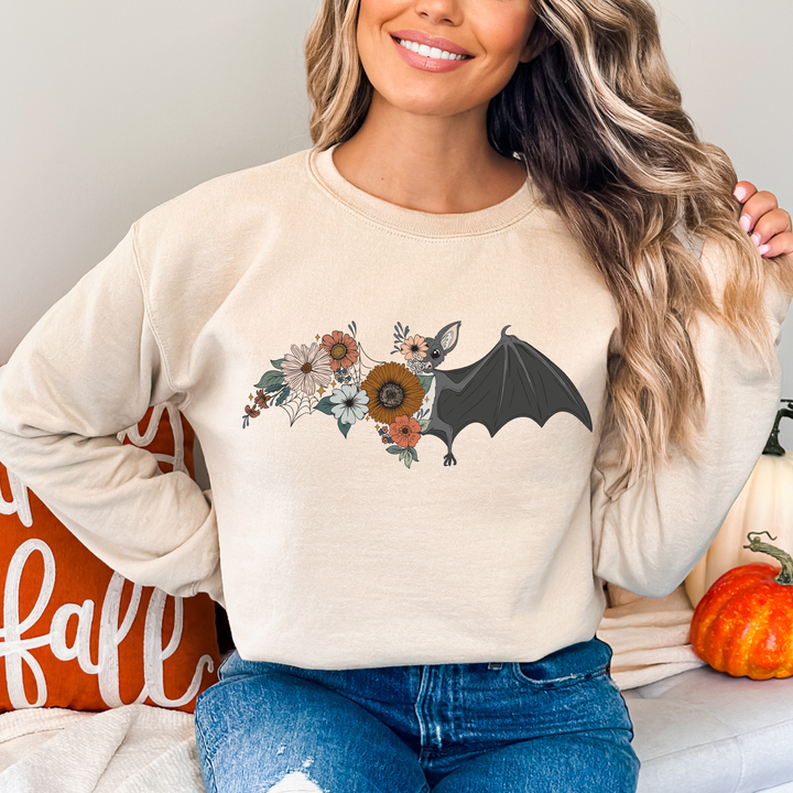 Floral Bat Fleece Pullover or Hoodie