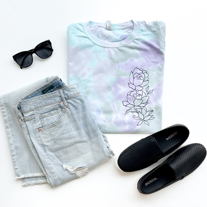 Flowers Lotus Tie Dye Tee