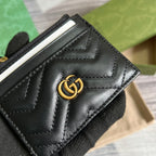 Gucci GG Marmont Keychain Wallet Black For Women‎ 627064 DTDHT 1000 3.9 in/ 10 cm