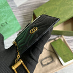 Gucci GG Marmont Keychain Wallet Black For Women‎ 627064 DTDHT 1000 3.9 in/ 10 cm