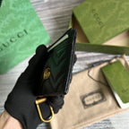 Gucci GG Marmont Keychain Wallet Black For Women‎ 627064 DTDHT 1000 3.9 in/ 10 cm