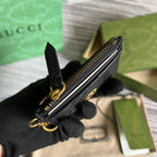 Gucci GG Marmont Keychain Wallet Black For Women‎ 627064 DTDHT 1000 3.9 in/ 10 cm