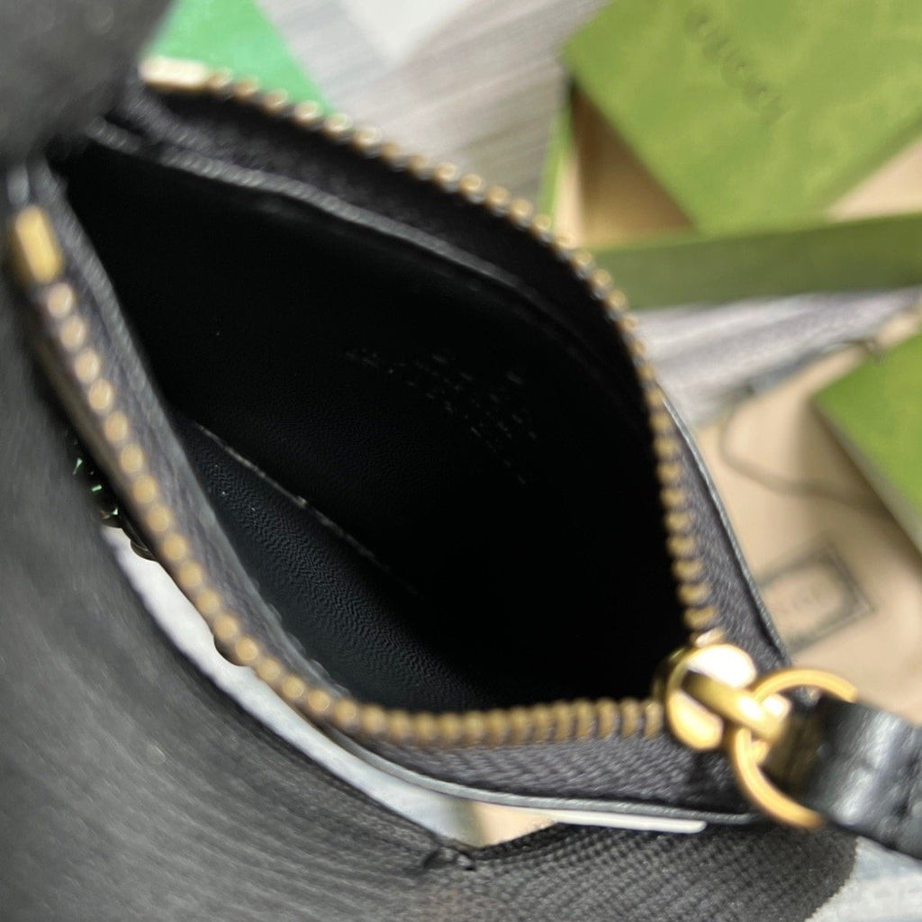 Gucci GG Marmont Keychain Wallet Black For Women‎ 627064 DTDHT 1000 3.9 in/ 10 cm