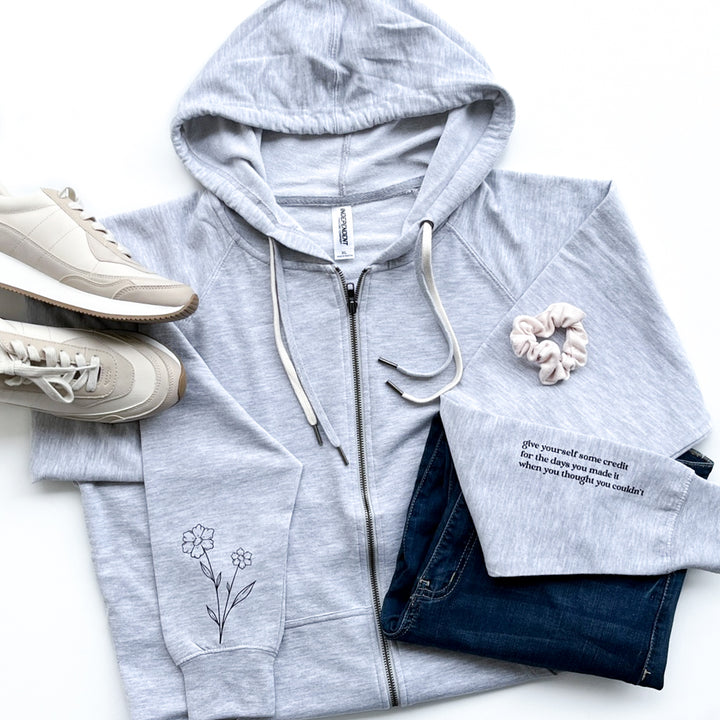 Give Yourself Some Credit French Terry Zip Hoodie