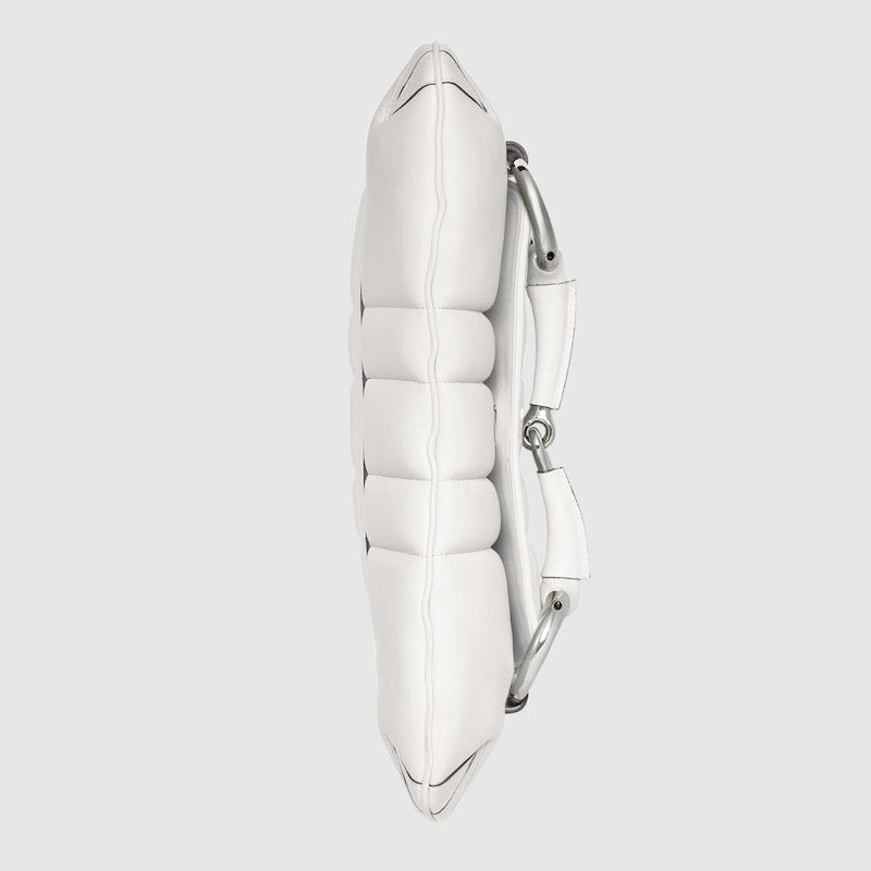 Gucci Horsebit Chain Medium Shoulder Bag White For Women 15 Inches/ 38 Cm
