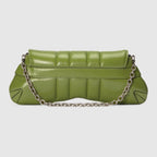 Gucci Horsebit Chain Medium Shoulder Bag Green For Women 15 Inches/ 38 Cm