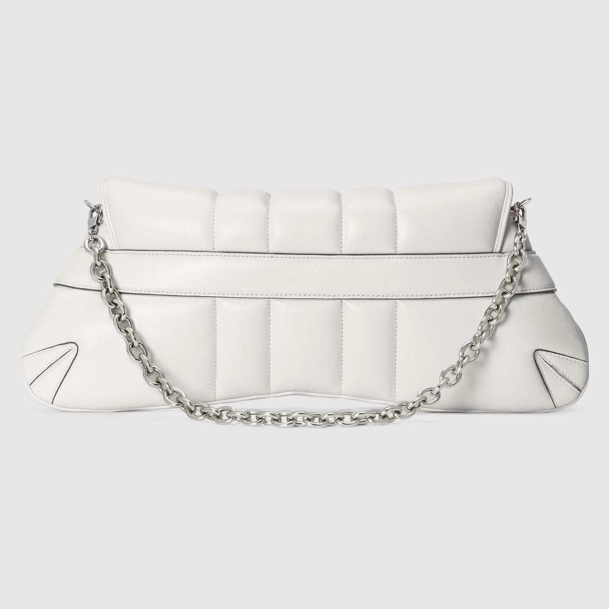 Gucci Horsebit Chain Medium Shoulder Bag White For Women 15 Inches/ 38 Cm