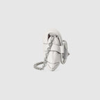 Gucci Horsebit Chain Medium Shoulder Bag White For Women 15 Inches/ 38 Cm