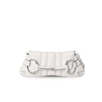 Gucci Horsebit Chain Medium Shoulder Bag White For Women 15 Inches/ 38 Cm