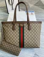 Gucci Ophidia GG Medium Tote Bag Beige For Women 15in/38cm