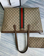 Gucci Ophidia GG Medium Tote Bag Beige For Women 15in/38cm