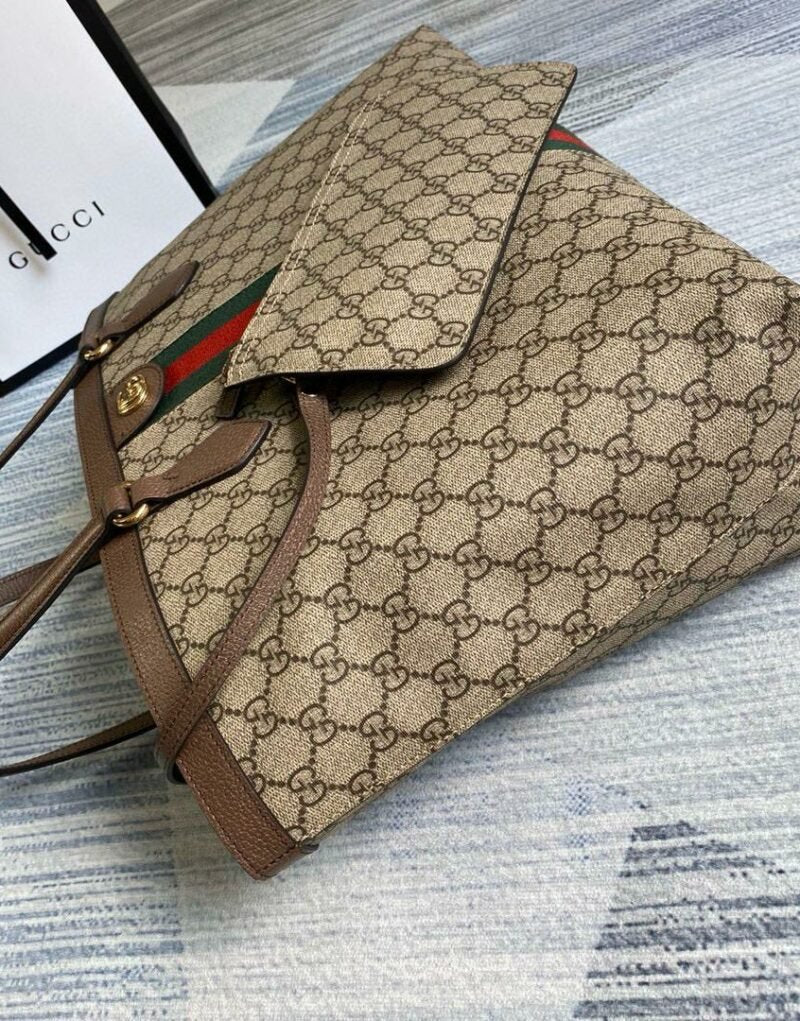Gucci Ophidia GG Medium Tote Bag Beige For Women 15in/38cm