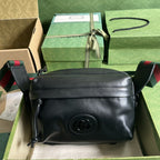 Gucci Shoulder Tonal Double G Bag Green Khaki/Black For Men 23.3cm/9.2in 725696 AABDH 3353 –