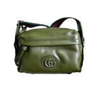 Gucci Shoulder Tonal Double G Bag Green Khaki/Black For Men 23.3cm/9.2in 725696 AABDH 3353 –