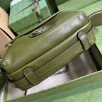 Gucci Shoulder Tonal Double G Bag Green Khaki/Black For Men 23.3cm/9.2in 725696 AABDH 3353 –