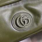 Gucci Shoulder Tonal Double G Bag Green Khaki/Black For Men 23.3cm/9.2in 725696 AABDH 3353 –