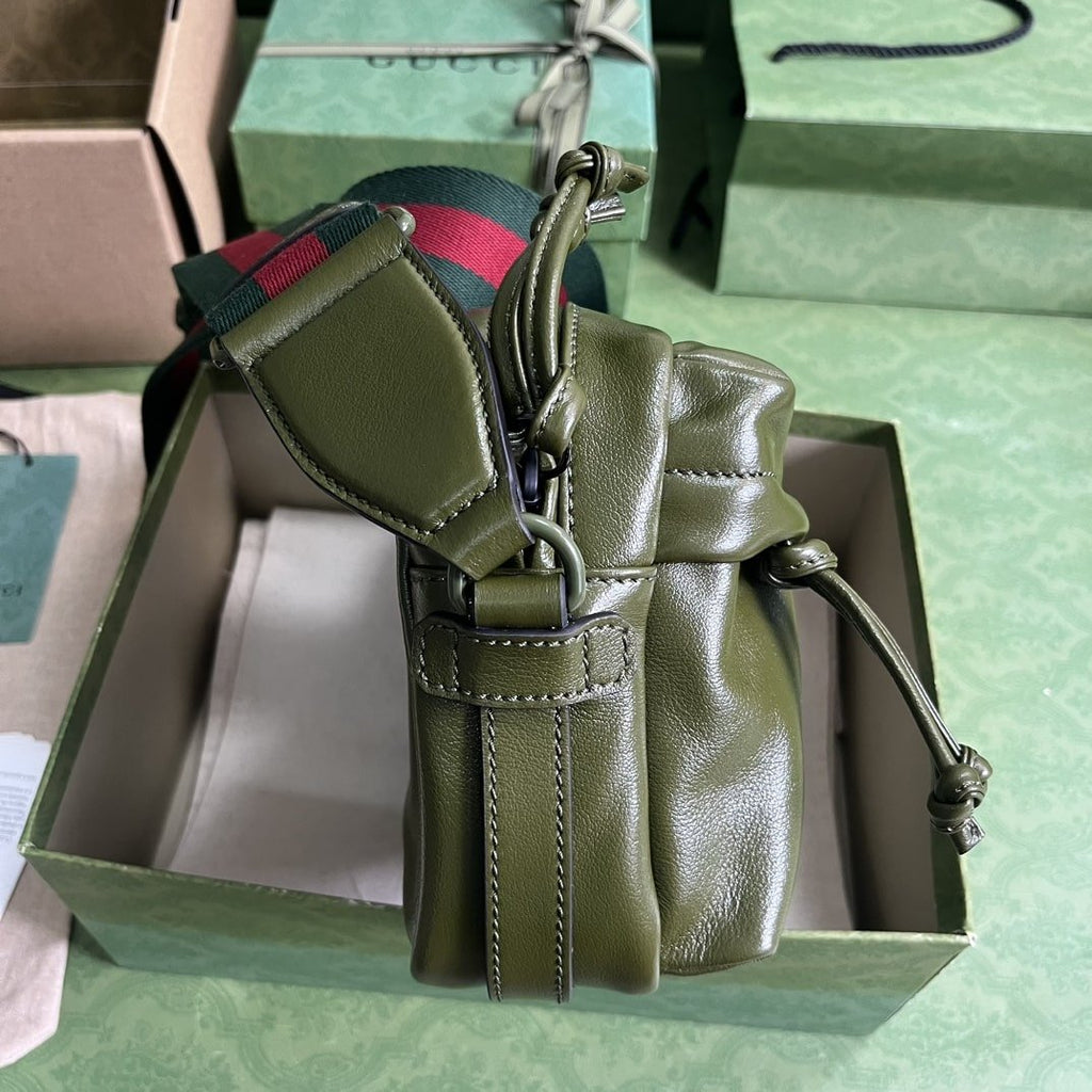 Gucci Shoulder Tonal Double G Bag Green Khaki/Black For Men 23.3cm/9.2in 725696 AABDH 3353 –